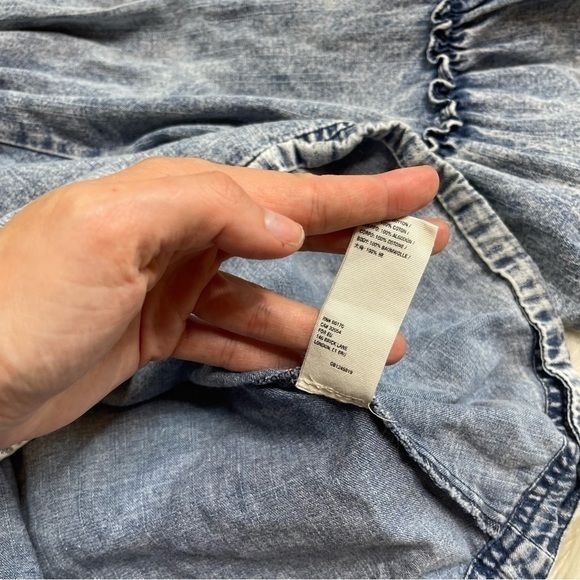 Free People Ainsley Denim‎ Top - Picture 9 of 9